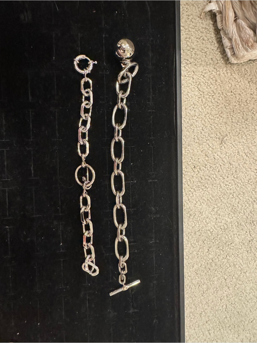 henri bendel Silver-Tone Chunky Link Bracelet Set